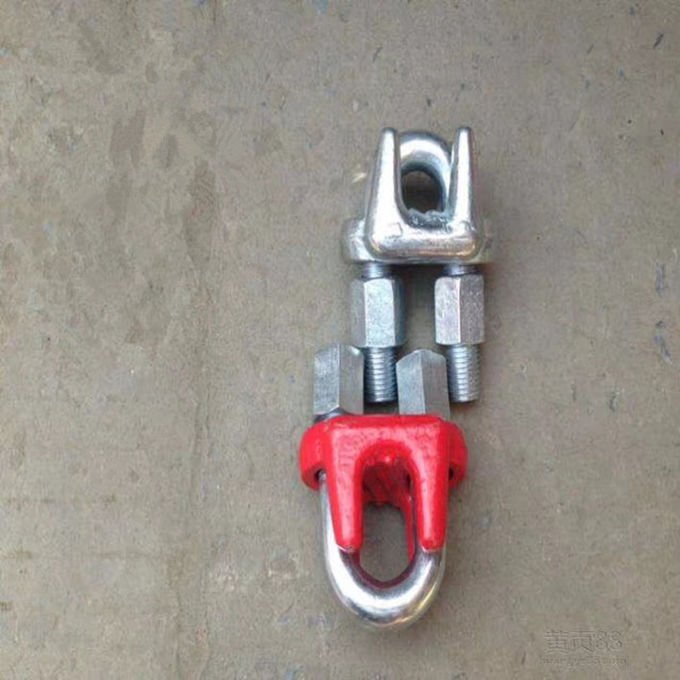 Malleable Galvanized Wire Rope Clamps , U Bolt Nuts For Vinyl Coated Cable