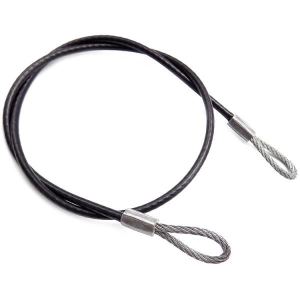 Black Pvc Wire Rope Bridle Slings , 3000mm Length Cable Sling With Loops