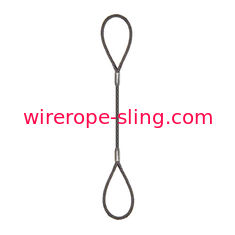 1/4" x 5 ft Single Leg Eye & Eye Wire Rope Sling - 1300 lbs WLL