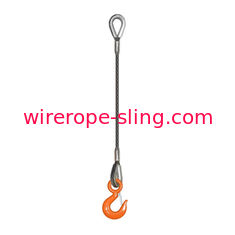 Light Thimble Eye Wire Rope High Bending Fatigue Strength For Hoists / Cranes / Lifts