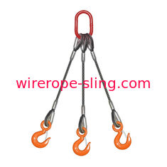 3 - Leg Wire Rope Bridle Sling Stable 52000 Lbs WLL For Overhead Lifting