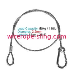 Wear Resisting Stainless Steel Sling , Steel Cable Slings Safety For Stage Lighting