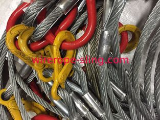 Steel 4 Leg Wire Rope Sling 9/16" X 13.12' Ft Impact Resistance With 4 Grab Hooks