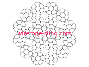 19XK7 Steel Wire Rope Rotation - Resistant Compacted 16mm - 40mm Diameter