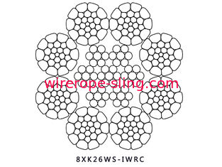 8xK26WS Wire Rope Cable , Steel Rope Cable Wear Resistance For Barge Anchored Line