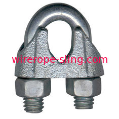 Light Duty Steel Wire Cable Clamps , Malleable Wire Rope Clips Galvanized Finish