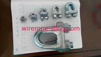 Light Duty Steel Wire Cable Clamps , Malleable Wire Rope Clips Galvanized Finish