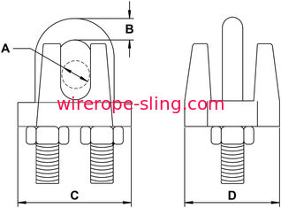 Light Duty Wire Rope Cable Clamps M5 Stainless Steel Corrosion Resistance