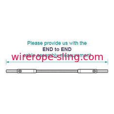 Commercial Steel Cable Hardware , Wire Rope Stud Threaded 316 Grade Stainless Steel