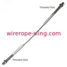 Commercial Steel Cable Hardware , Wire Rope Stud Threaded 316 Grade Stainless Steel