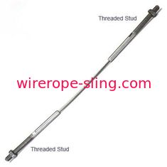 Commercial Steel Cable Hardware , Wire Rope Stud Threaded 316 Grade Stainless Steel