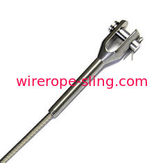Fixed Fork Wire Rope End Fittings , 316 Grade Flexible Wire Rope Accessories