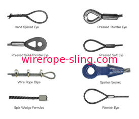 Flemish eye Wire Rope Sling Wear Resistance Light Weight Corrosion Resistance