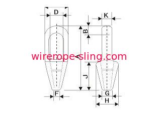 Closed Spelter Socket Wire Rope Bridle Slings , 6mm - 100mm Wire Lifting Slings