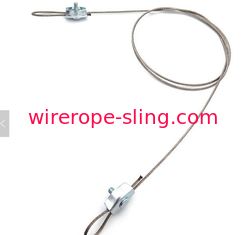 Lighting Steel Wire Rope Sling Diameter 1.5mm With Screw Clamp 7 X 7 Construction