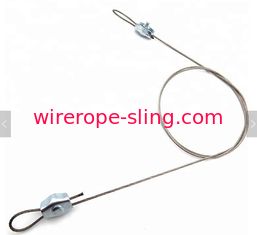 Lighting Steel Wire Rope Sling Diameter 1.5mm With Screw Clamp 7 X 7 Construction