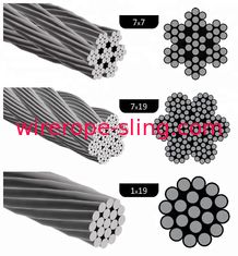 304 316 Stainless Steel Wire Rope Flexible 7 X 37 For Marine / Uplifting