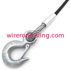 Ø9.5mm Heavy Duty Wire Rope Sling , 5 Tons Galvanized Steel Wire Cable