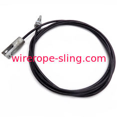 Portable 5.0mm Wire Rope Lifting Slings Black Color With U Thread 7 * 19 / 7 * 7