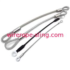 High Strength Clear Wire Rope Sling 100mm -3000mm With Soft Eye Loops