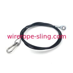 4.0mm Black Plastic Coated Stainless Cable Lifting Slings Accessories With Screwgate