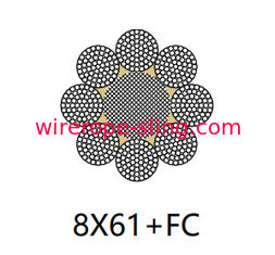 Construction Steel Rope Cable Linear Contact Abrasion Resistant 20mm - 120mm