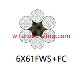 Parallel Laid Steel Wire Rope 6 X 61 Fws No Hollow Sections For Mining