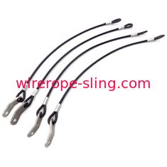 7*7 316 Stainless Steel Single Leg Wire Rope Sling , Rigging Slings With Stainless Tab