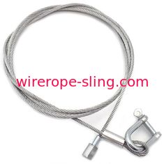 Galvanized Steel Wire Lifting Slings With Safety Steel Bottom And US Type Shackle