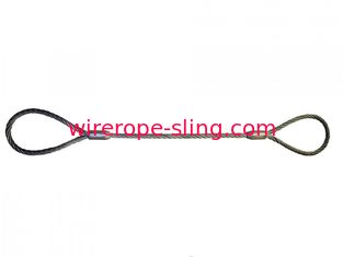 1/2 Inch Single Leg Wire Rope Sling 6x25 IWRC 3 Inch Length Eye To Eye Flemish Loop Ends