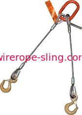 1" Steel Lifting Slings Eye Hooks With Safety Latches  1-1/2" Oblong Master Link