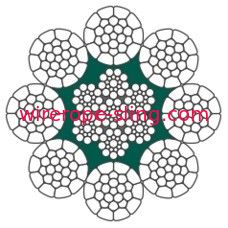 Gripper Crane Hoisting Galvanized Steel Wire Rope LKS 8-7 CP Outer Strands Compacted