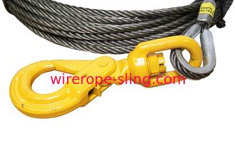 5/8" Fiber Core Wire Rope And Sling Winch Cables With Swivel Self Locking Hooks