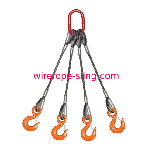 Light Weight Wire Rope Bridle Slings , Hoisting Wire Rope And Sling Impact Toughness