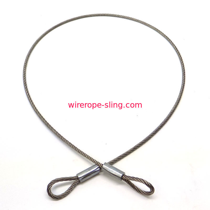 3/8 X 10' - 2 Leg Wire Rope Sling w/Thimble Eyes & No Hooks