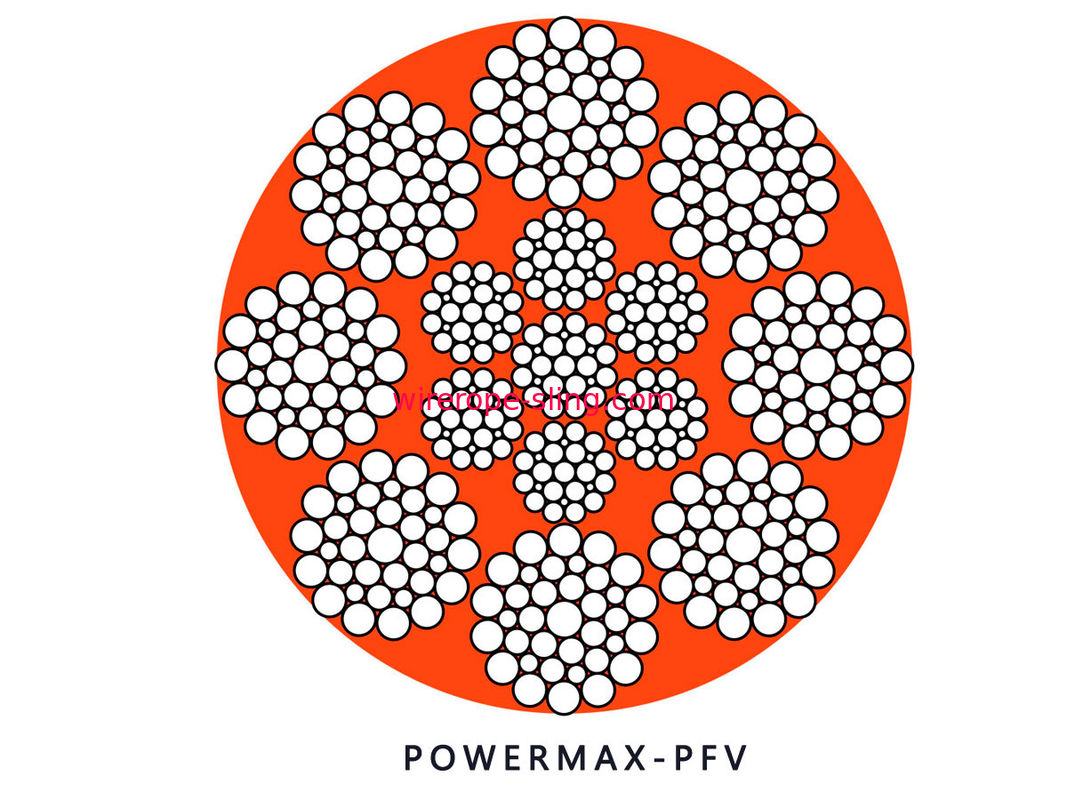 IWRC Pfv Wire Rope , Rotation Resistant Rope 8 X 36 WS Solid Polymer Filled