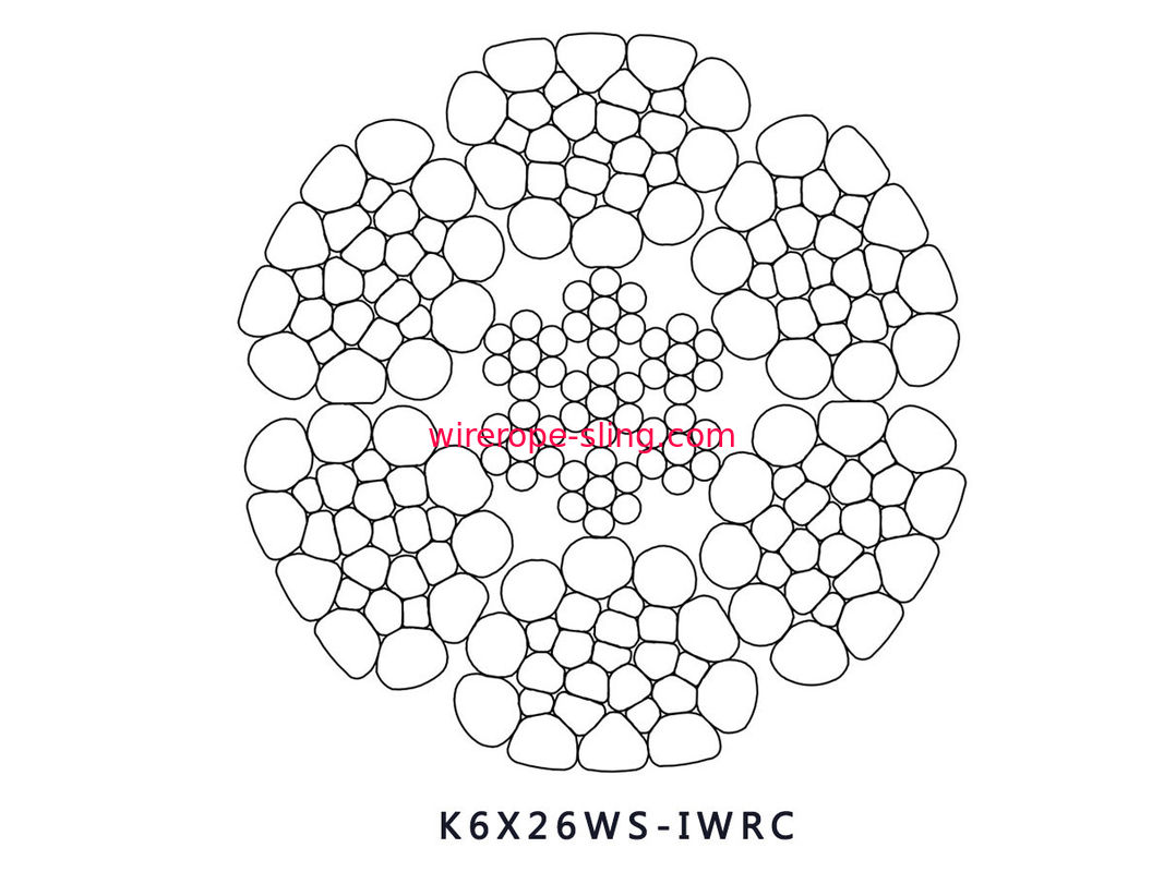 Swaged Steel Wire Rope K6 X 26WS IWRC Linear Contact Processing For Workover Operation