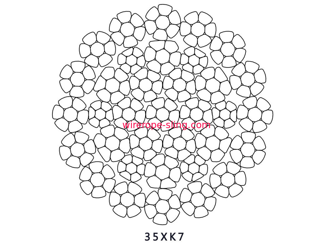 35 X K7 Steel Wire Rope Non - Rotation Long Distance Transmission Steady Work