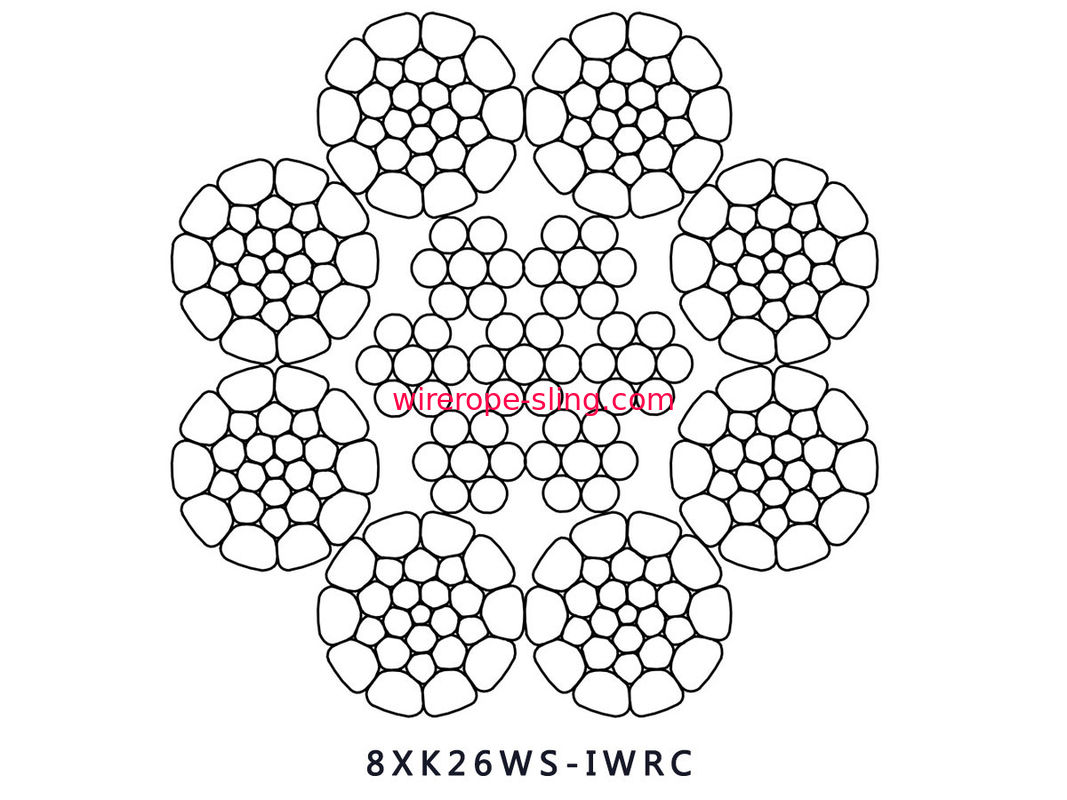 8xK26WS Wire Rope Cable , Steel Rope Cable Wear Resistance For Barge Anchored Line