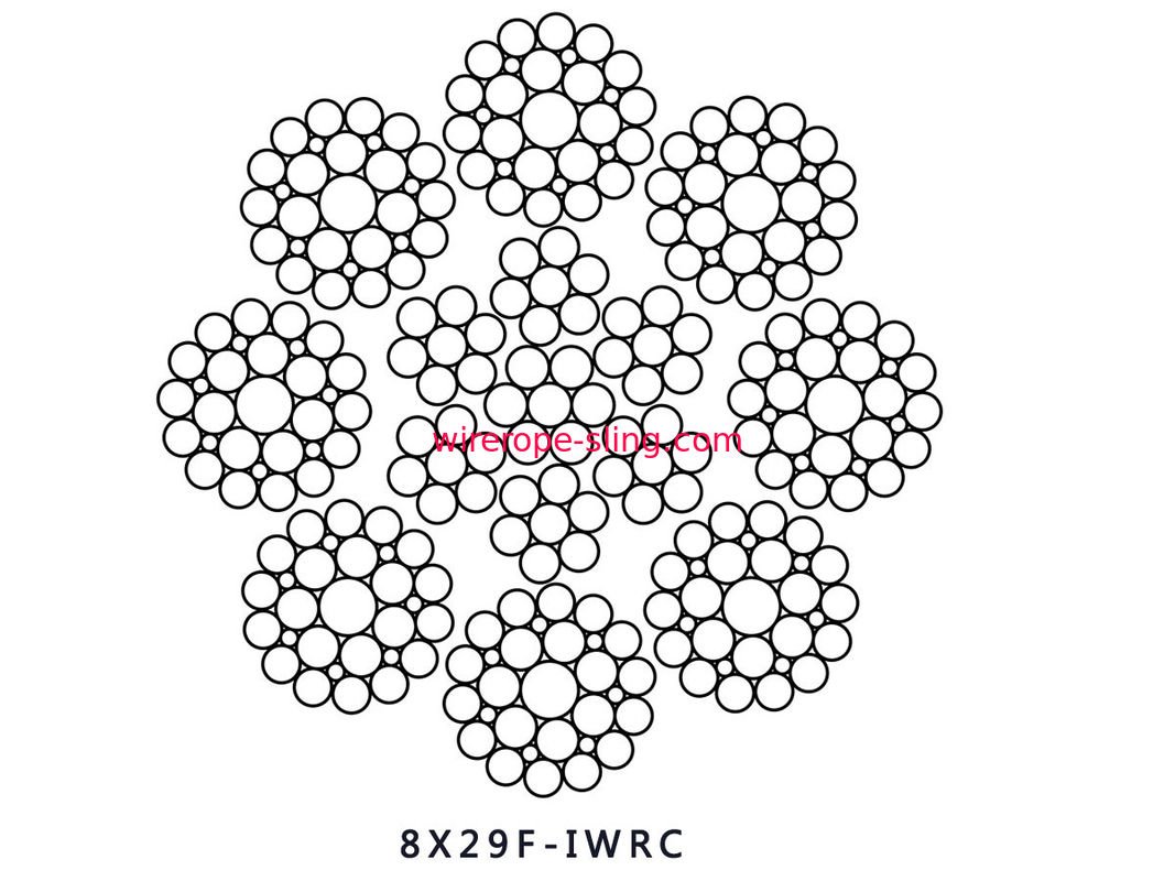 IWRC Steel Wire Cable , Steel Lifting Cables 8x29Fi For Double Beam Crane