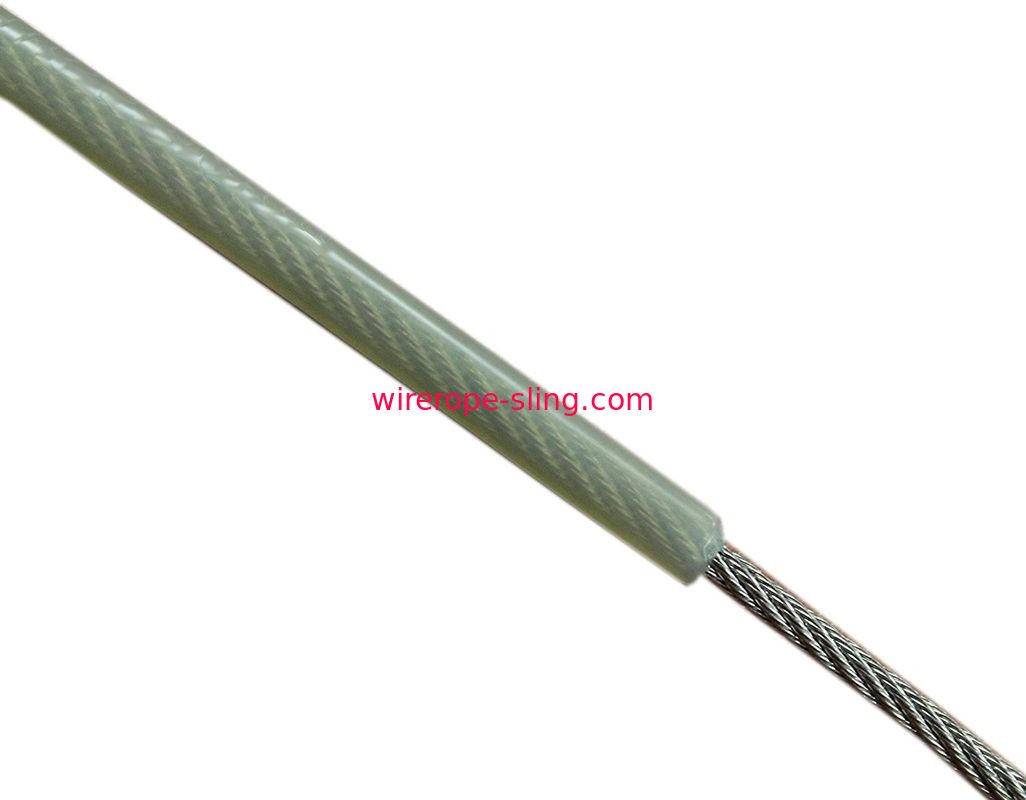 302 304 Stainless Steel Cable Wire Rope Natural Nylon Coated For Engineering Purpose