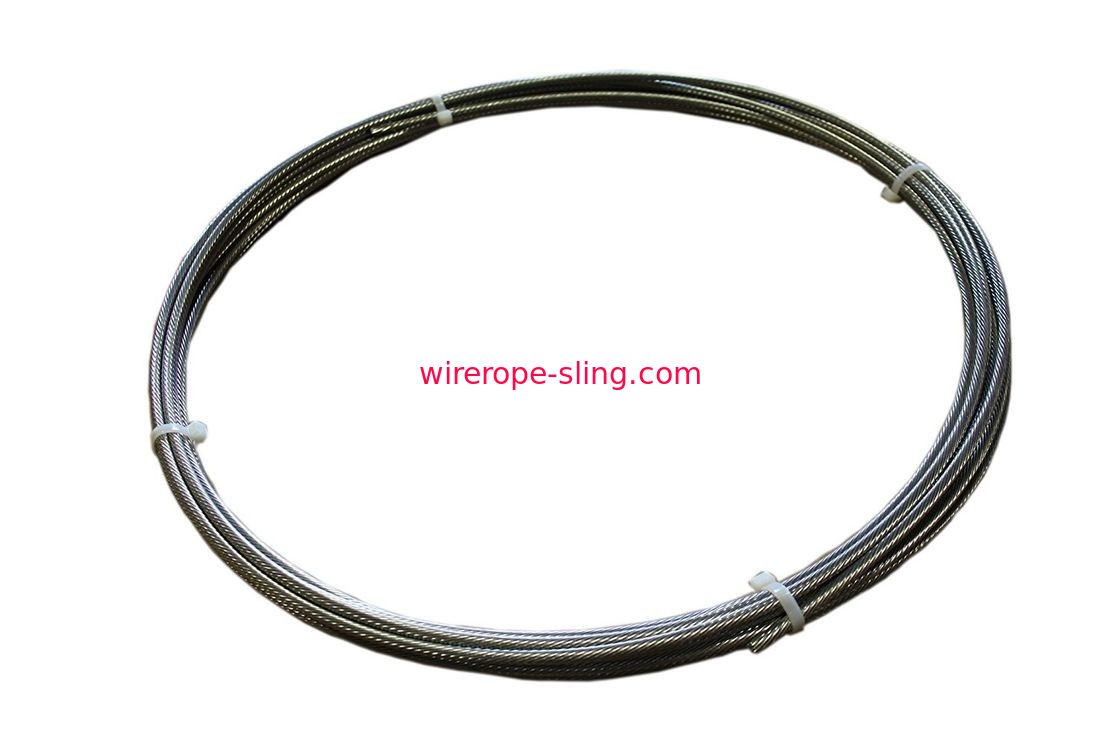 1x19 Stainless Steel Wire Rope 302 / 304 Strand For Rigging , Hoisting And Guying