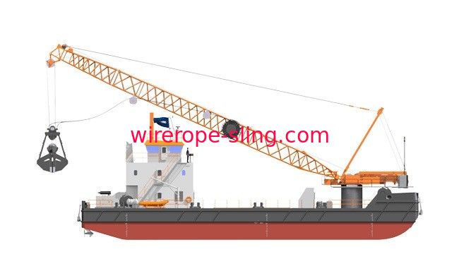 Mobile Crane Pendant Cable , Fiber Core Wire Rope 8 X K25F EPIWRC Wear Resistance