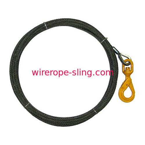 Heavy - Duty Hook Rope Winch Line Long Service Life Durable With Self Closing Latch
