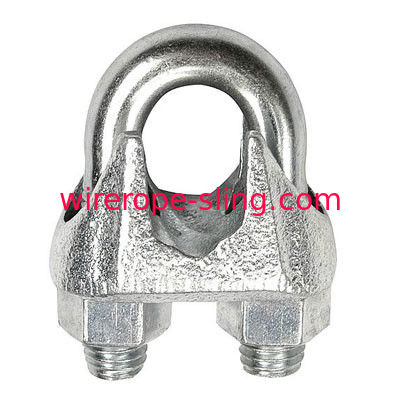 ISO9001 Wire Rope Cable Clamps Hot Dipped Zinc Plated For Fixing Wire Rope