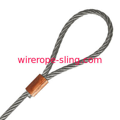 Galvanized Wire Cable Assemblies , Wire Rope Sling With Soft Eye 316 Grade Stainless Steel