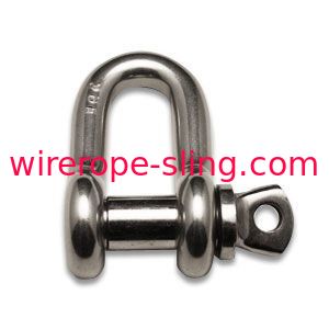 Grade 316 Stainless Rigging Hardware , Screw Pin D Shackle Precision Dimensions