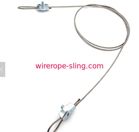 Lighting Steel Wire Rope Sling Diameter 1.5mm With Screw Clamp 7 X