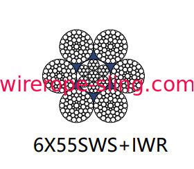 Offshore Anchor Lifting Steel Wire Rope Non Rotating 6 X 55 Sws 30mm - 120mm