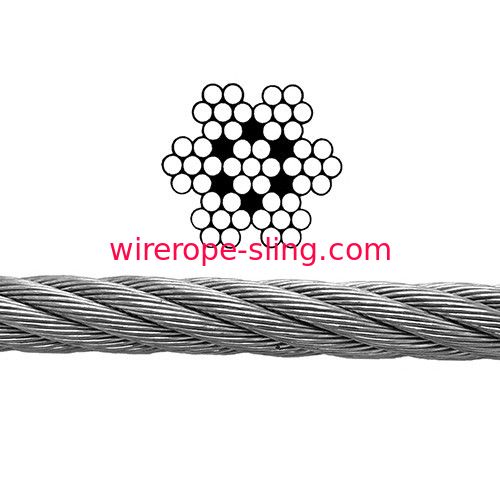 Durable 304 Galvanised Steel Rope 7x7 For Stainless Cable Balustrading